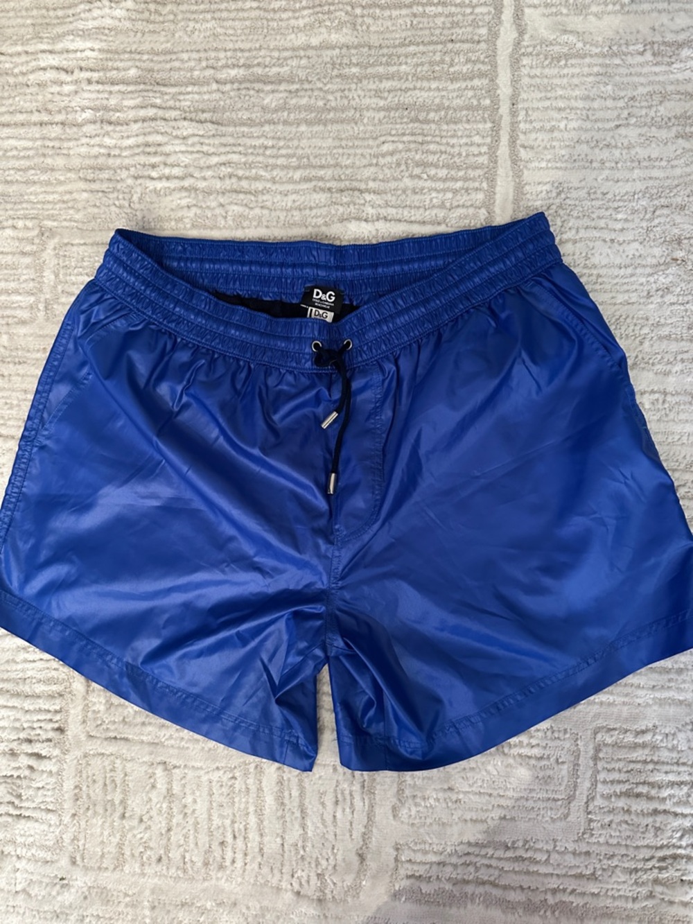 D&G Men's Bright Blue Athletic Swim Shorts